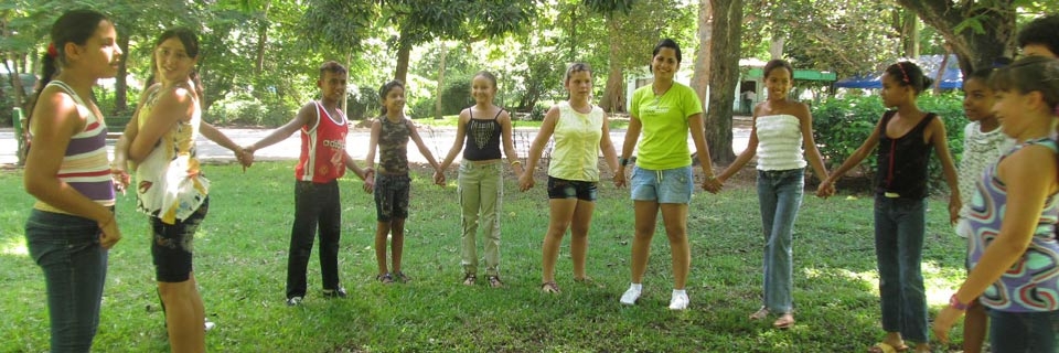children holding hands